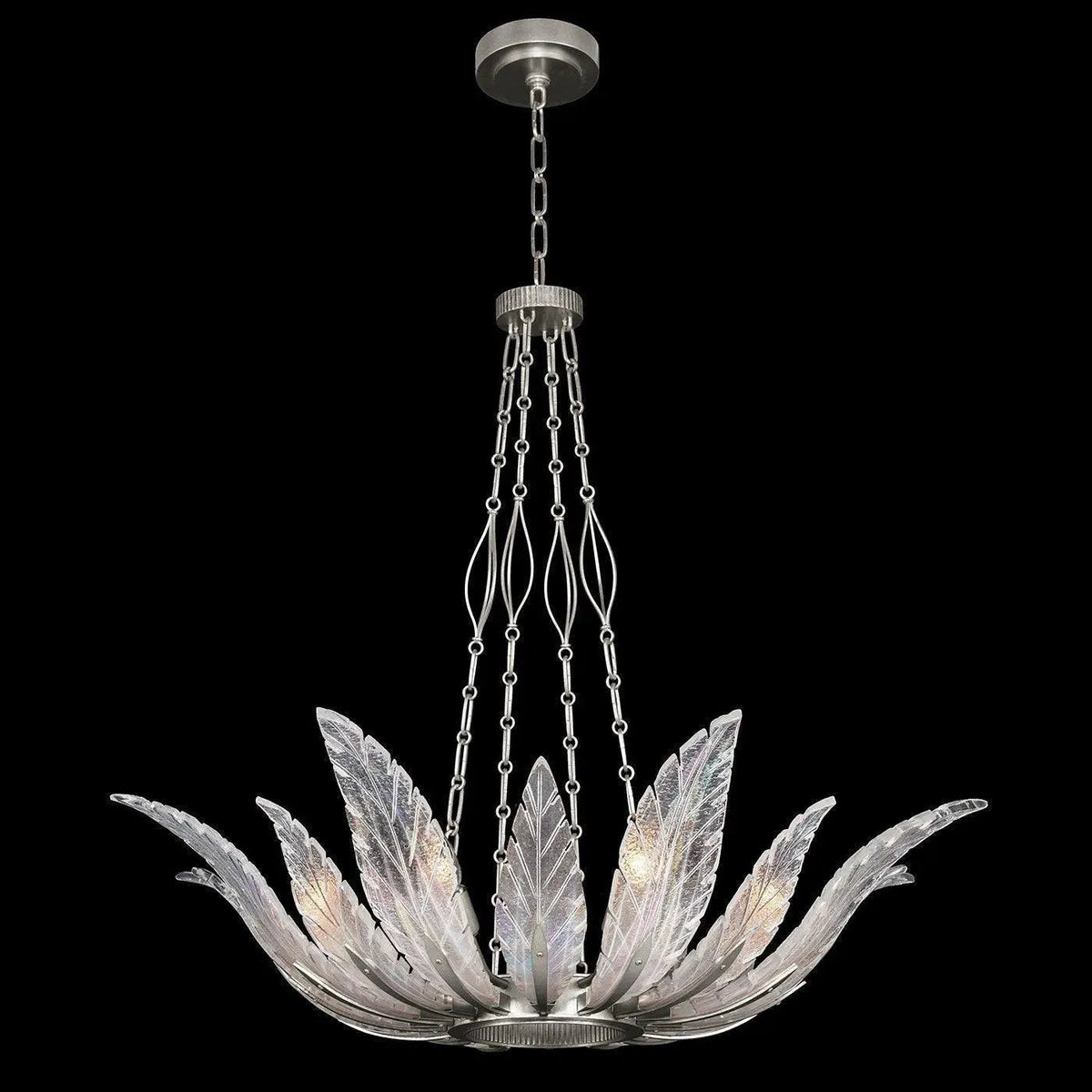 Fine Art Handcrafted Lighting - Plume 39-Inch Eight Light Pendant - 894040-1ST | Montreal Lighting & Hardware