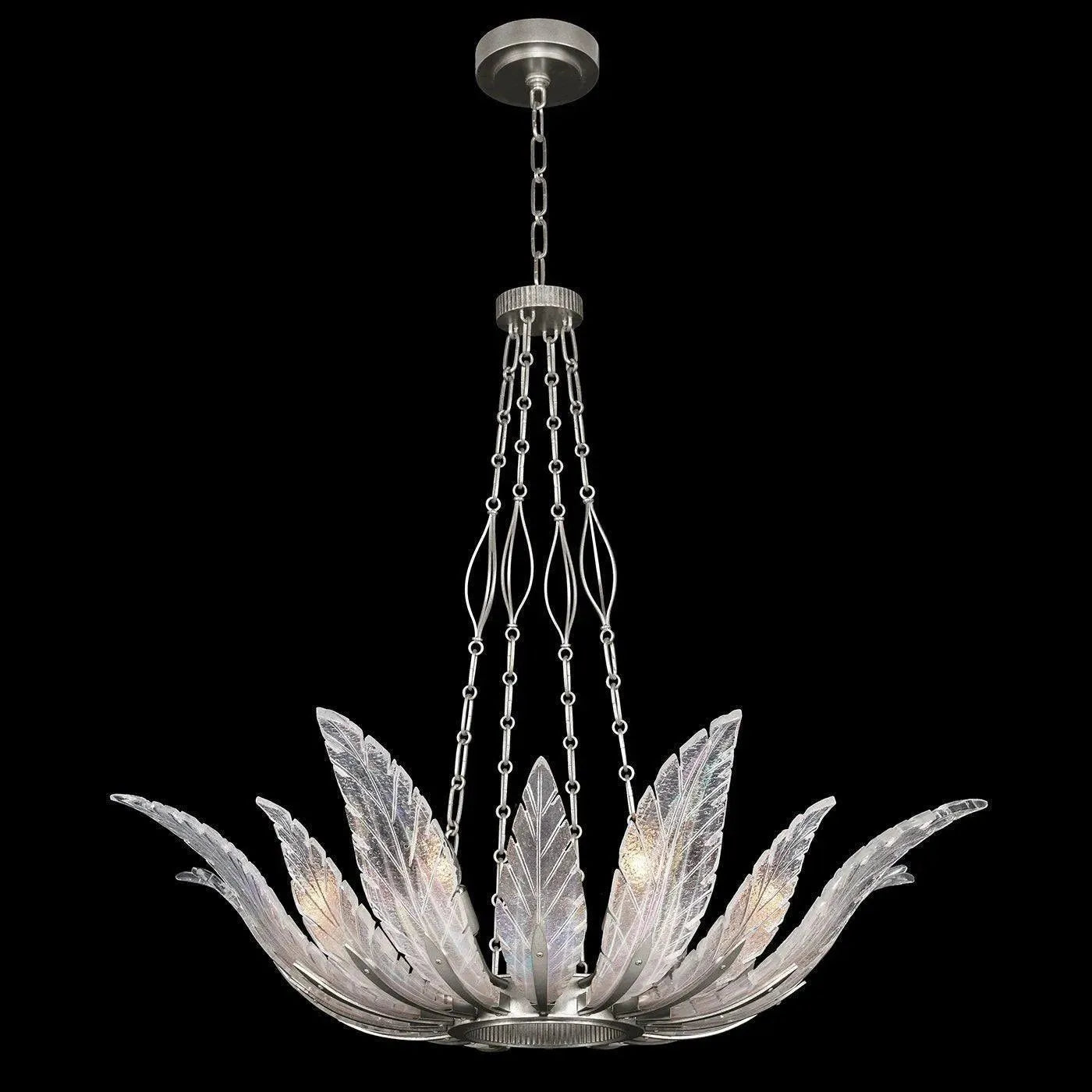 Fine Art Handcrafted Lighting - Plume 39-Inch Eight Light Pendant - 894040-11ST | Montreal Lighting & Hardware