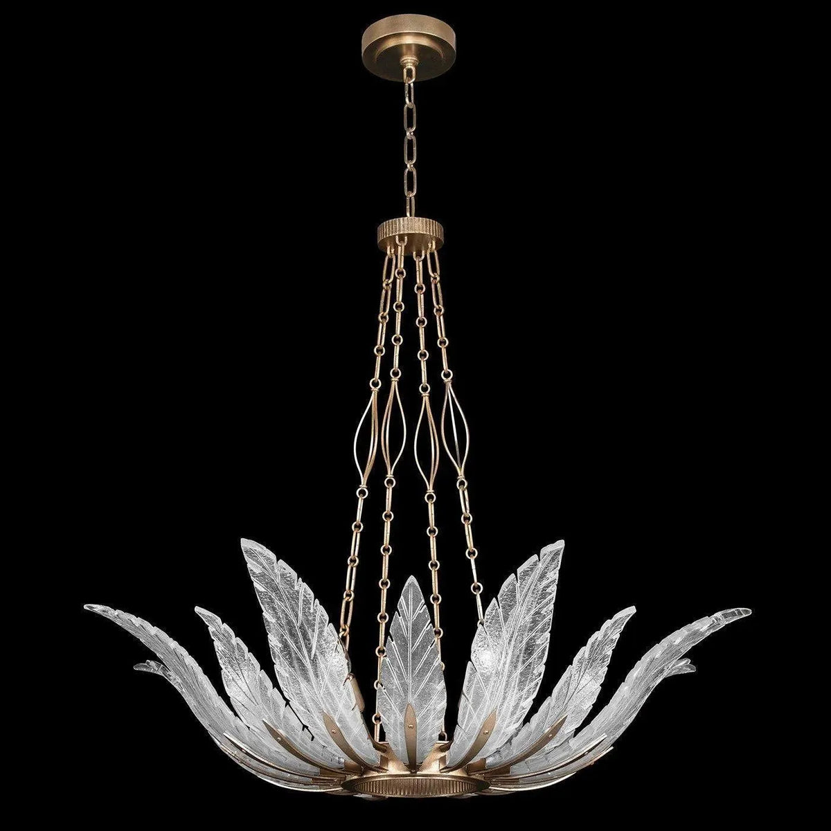 Fine Art Handcrafted Lighting - Plume 39-Inch Eight Light Pendant - 894040-21ST | Montreal Lighting & Hardware