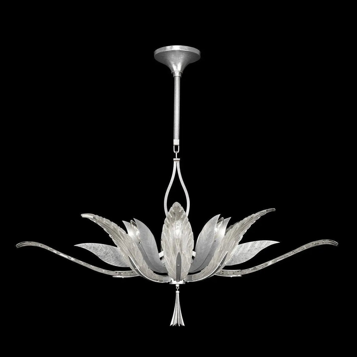 Fine Art Handcrafted Lighting - Plume 40-Inch Eight Light Pendant - 893740-11ST | Montreal Lighting & Hardware