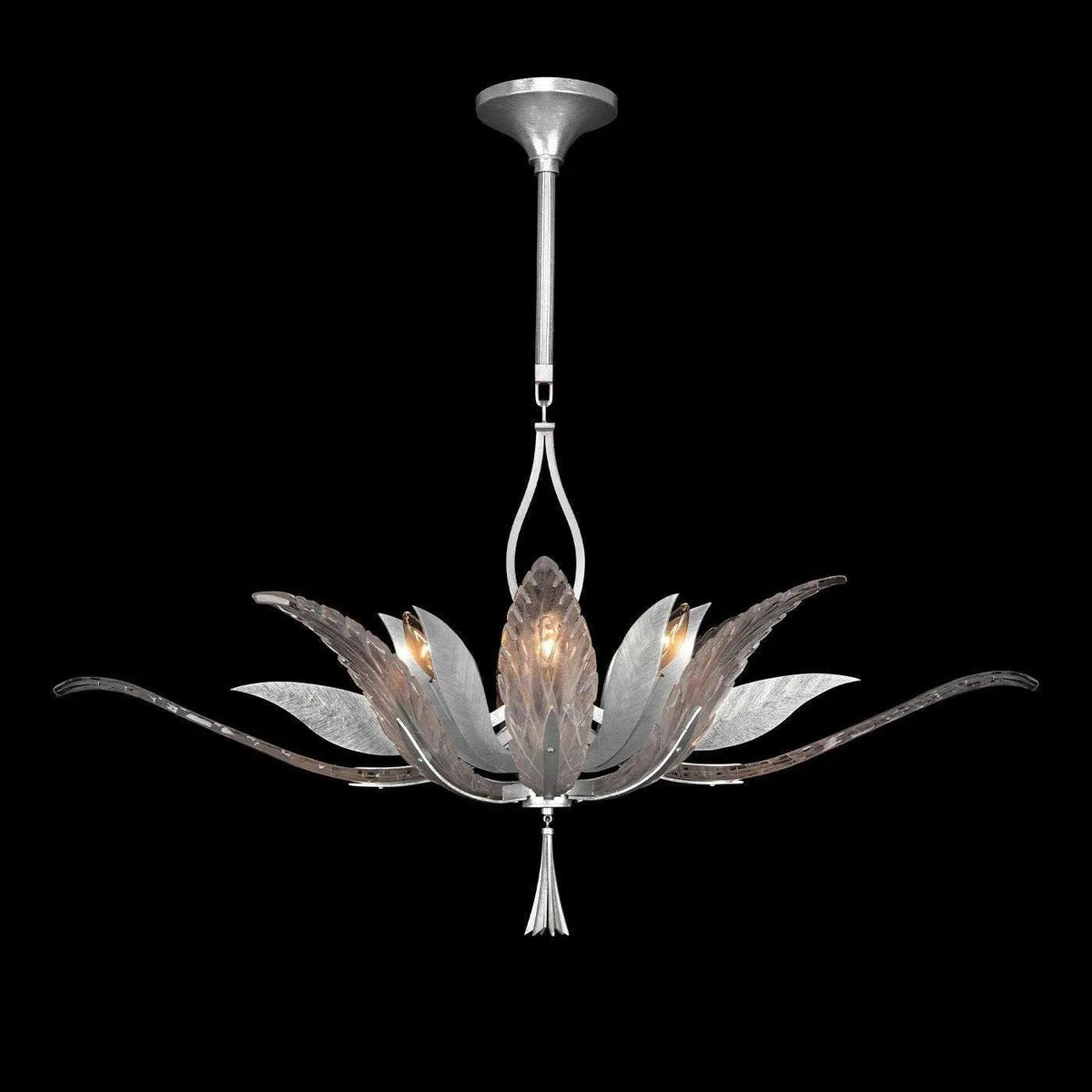 Fine Art Handcrafted Lighting - Plume 40-Inch Eight Light Pendant - 893740-1ST | Montreal Lighting & Hardware