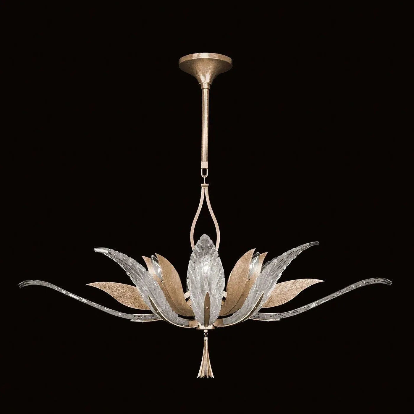 Fine Art Handcrafted Lighting - Plume 40-Inch Eight Light Pendant - 893740-21ST | Montreal Lighting & Hardware