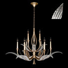 Fine Art Handcrafted Lighting - Plume 45-Inch Nine Light Chandelier - 893640-21ST | Montreal Lighting & Hardware