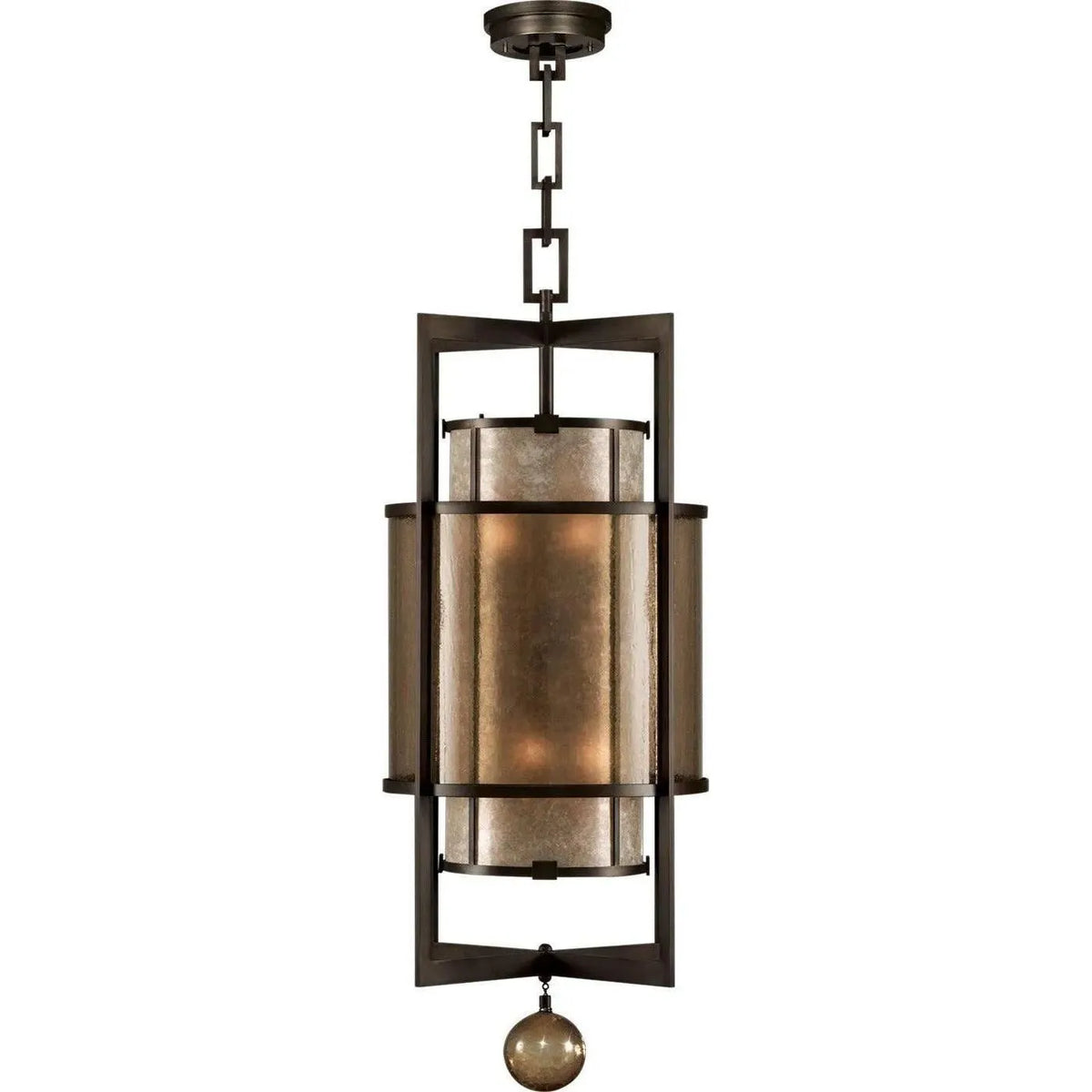 Fine Art Handcrafted Lighting - Singapore Moderne 18-Inch Six Light Lantern - 591240ST | Montreal Lighting & Hardware