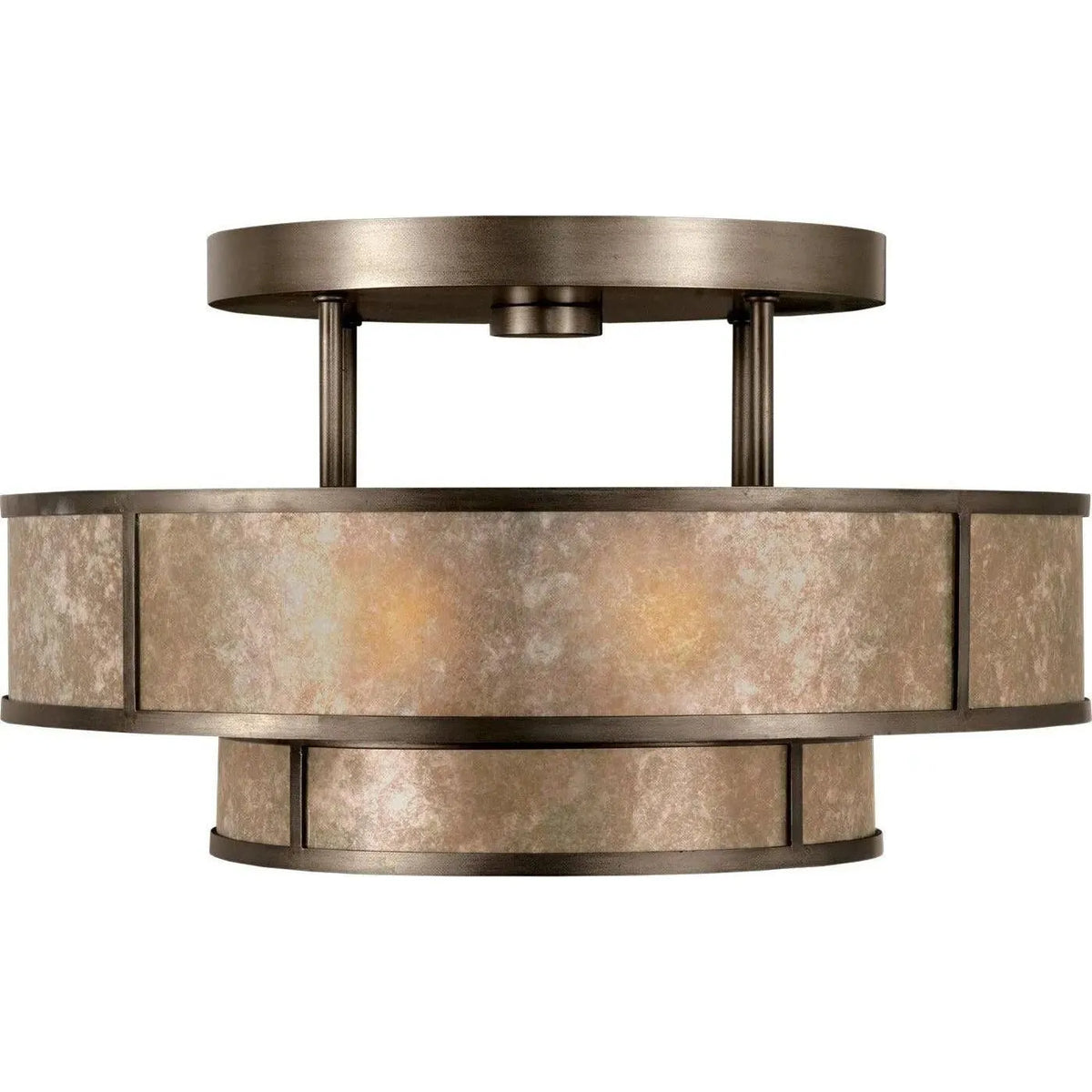 Fine Art Handcrafted Lighting - Singapore Moderne 24-Inch Three Light Semi-Flush Mount - 600940ST | Montreal Lighting & Hardware
