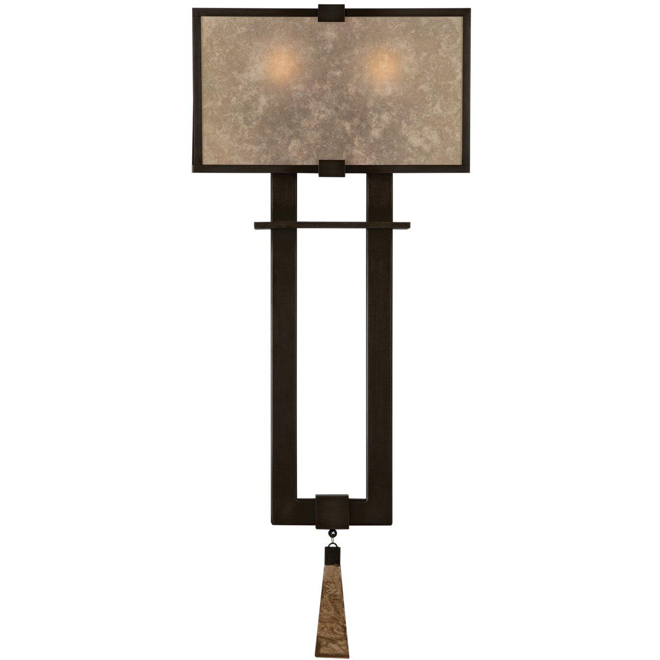 Fine Art Handcrafted Lighting - Singapore Moderne 24-Inch Two Light Wall Sconce - 600550ST | Montreal Lighting & Hardware