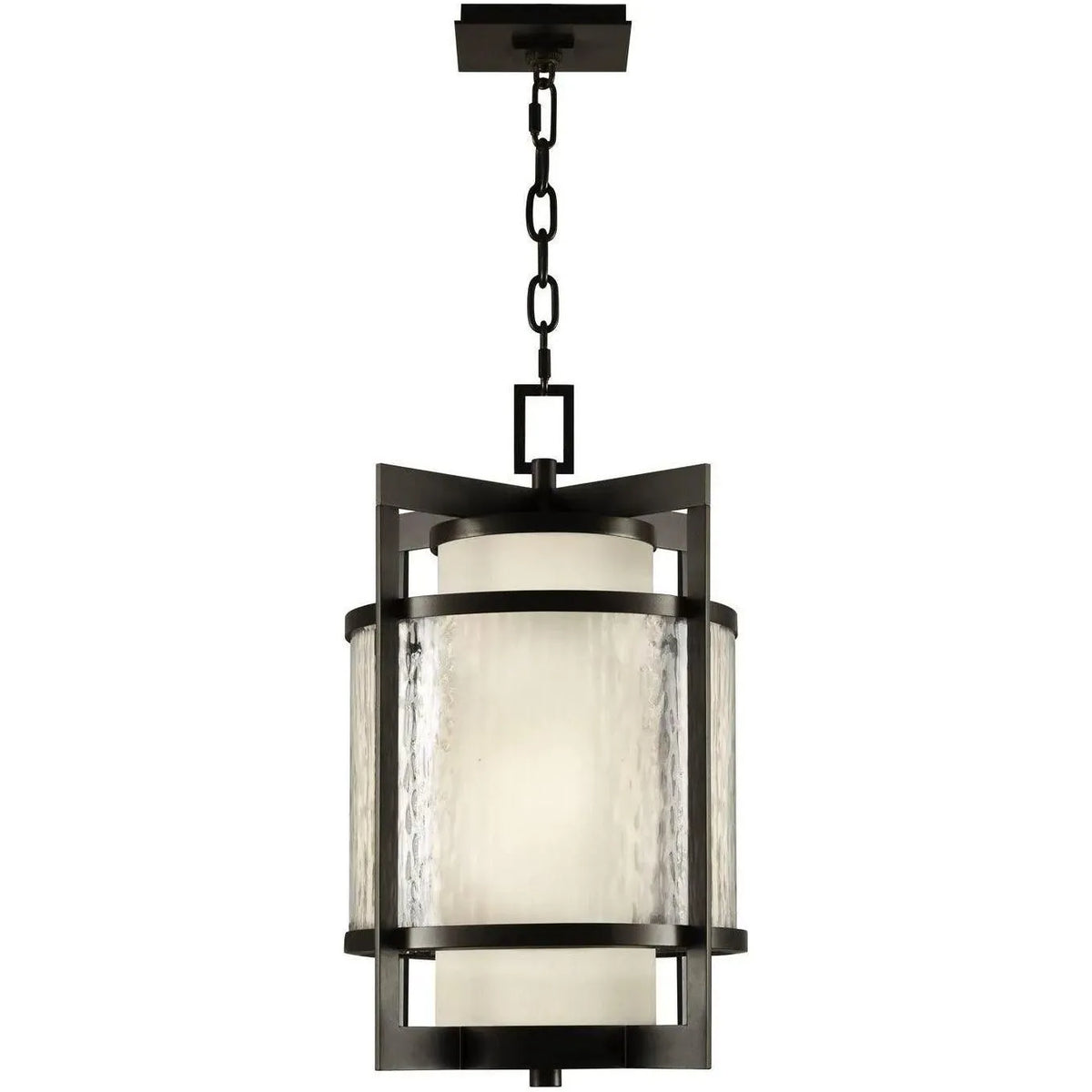 Fine Art Handcrafted Lighting - Singapore Moderne Outdoor 14-Inch Two Light Outdoor Lantern - 817482ST | Montreal Lighting & Hardware