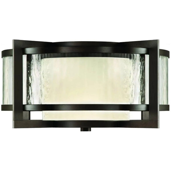 Singapore Moderne Outdoor 20-Inch Two Light Outdoor Flush Mount