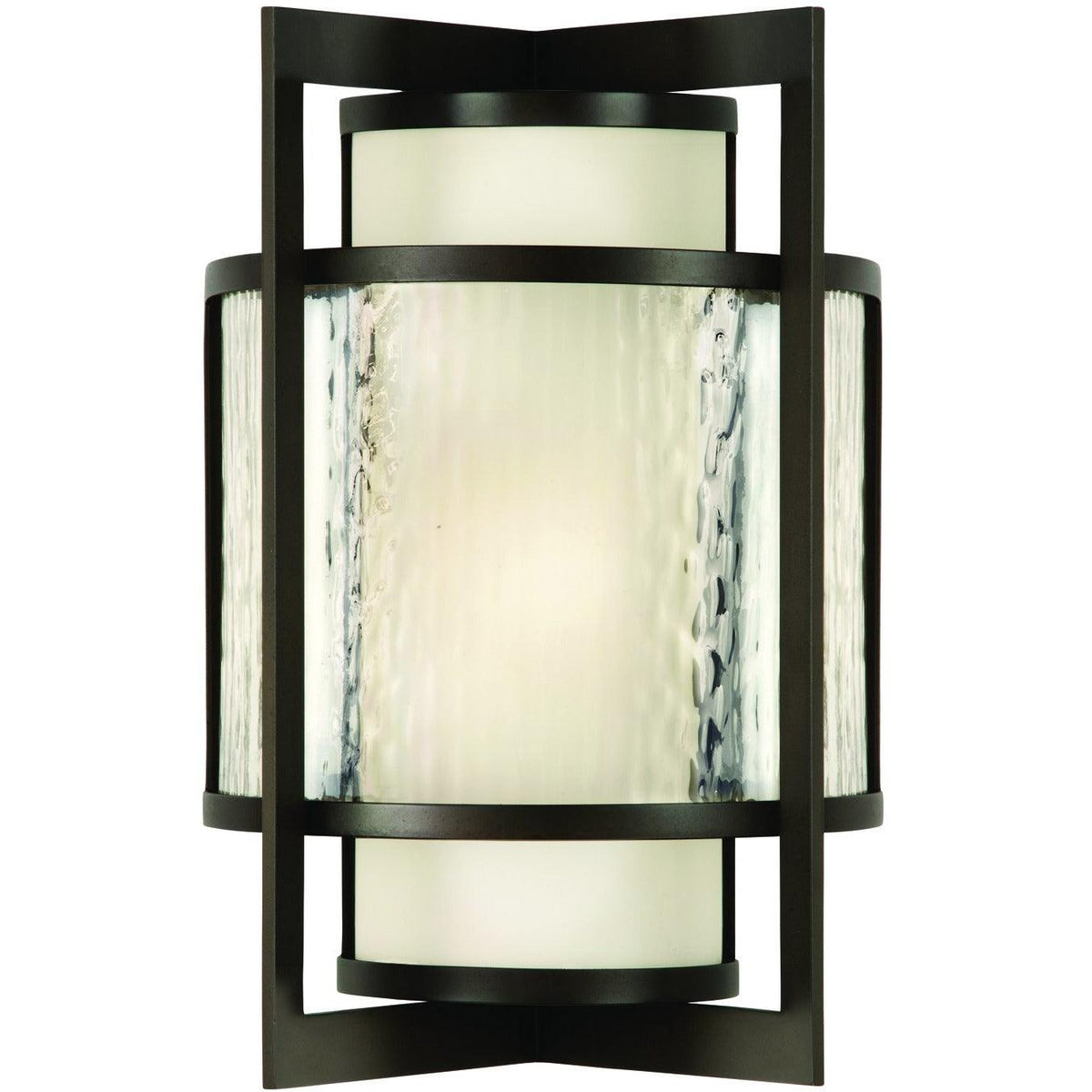 Fine Art Handcrafted Lighting - Singapore Moderne Outdoor 24-Inch Two Light Outdoor Wall Sconce - 818281ST | Montreal Lighting & Hardware