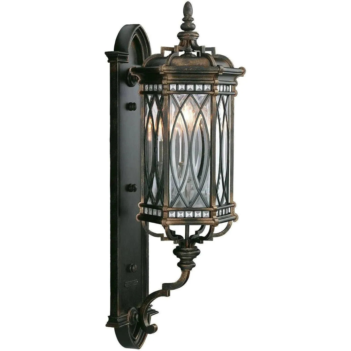 Fine Art Handcrafted Lighting - Warwickshire 33-Inch Three Light Outdoor Wall Mount - 612281ST | Montreal Lighting & Hardware