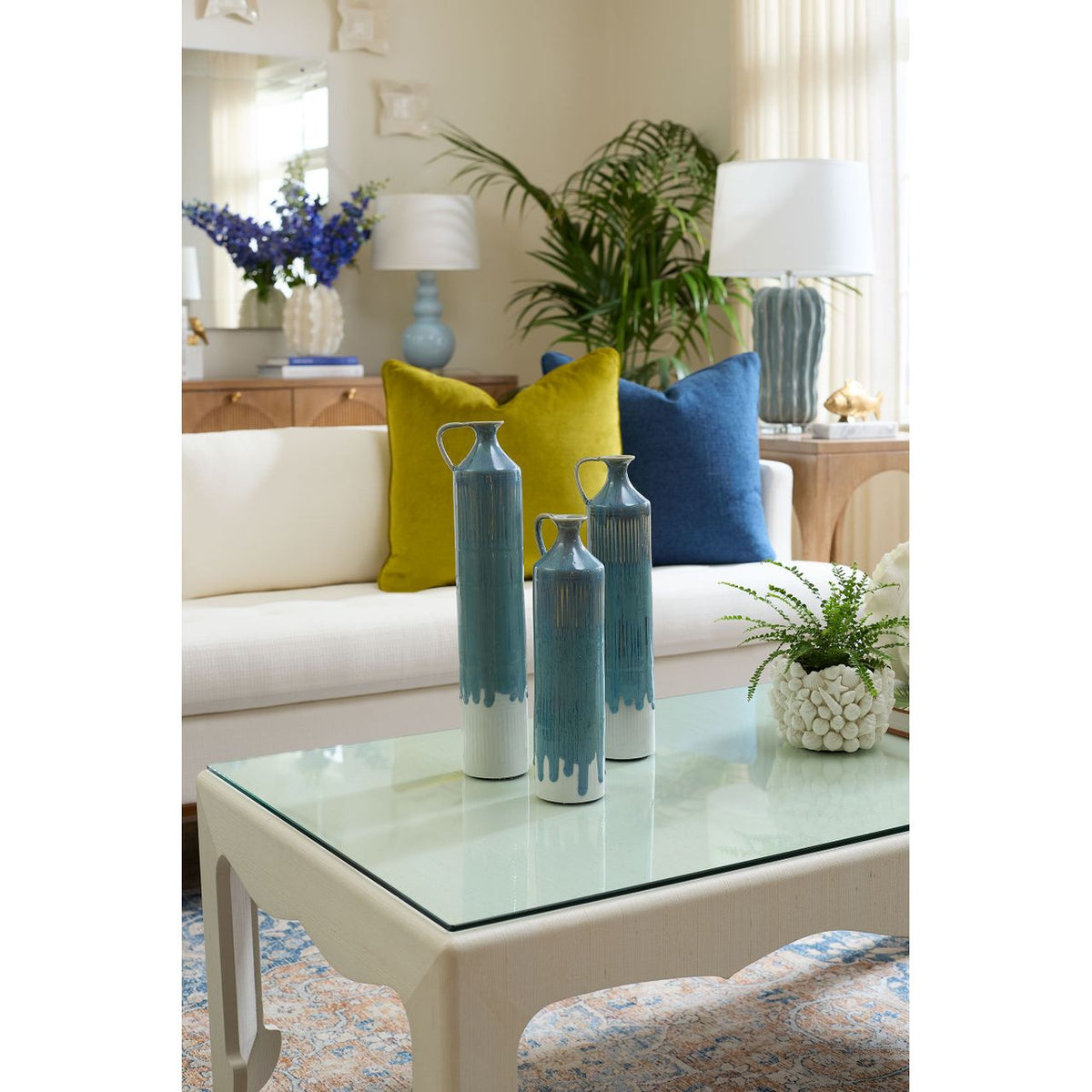 Lot de 3 vases à flacon