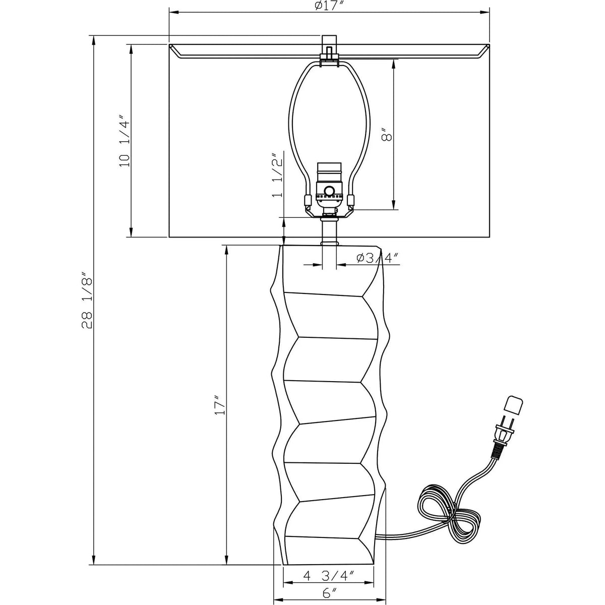 Flow Decor - Bond Table Lamp - 4610-OWL | Montreal Lighting & Hardware