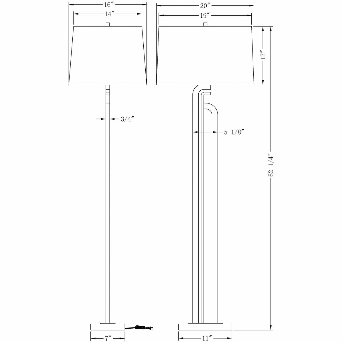 Flow Decor - Caspian Floor Lamp - 4088 | Montreal Lighting & Hardware