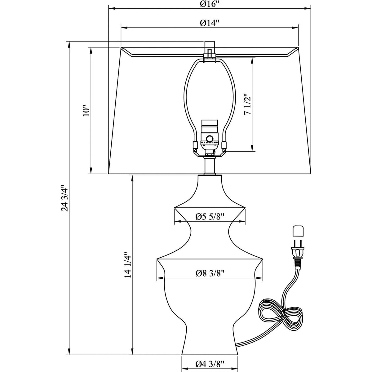 Flow Decor - Crescent Table Lamp - 4611-OWL | Montreal Lighting & Hardware