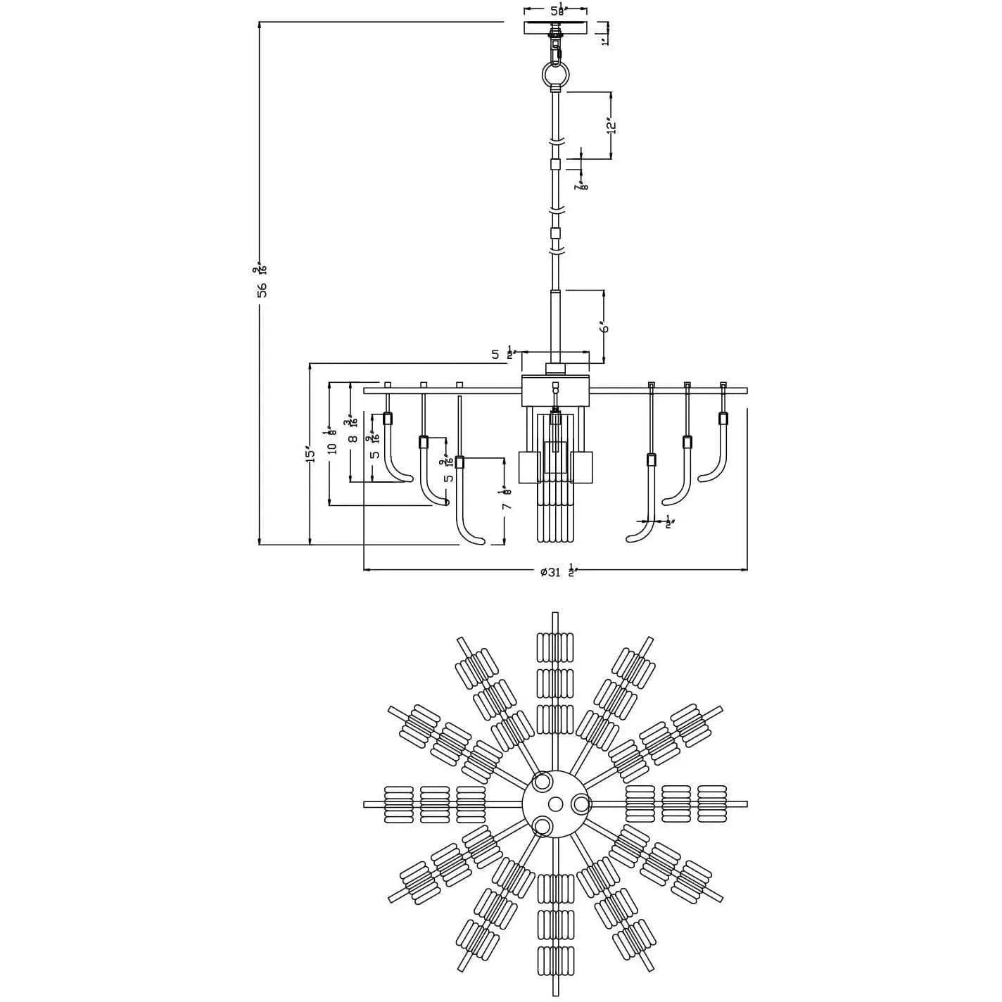 Flow Decor - Ferris Chandelier - 6051 | Montreal Lighting & Hardware