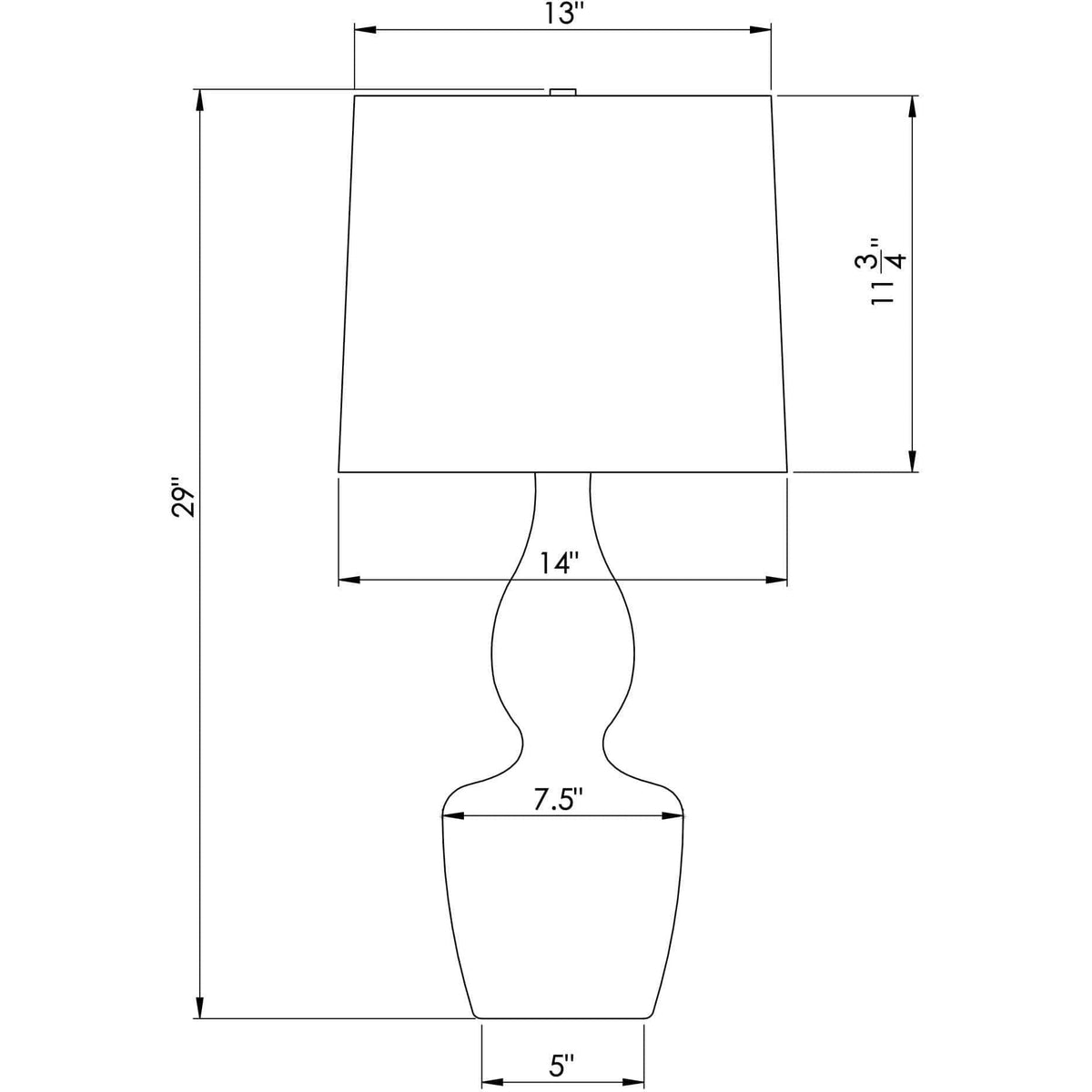 Flow Decor - George Table Lamp - 4353 | Montreal Lighting & Hardware