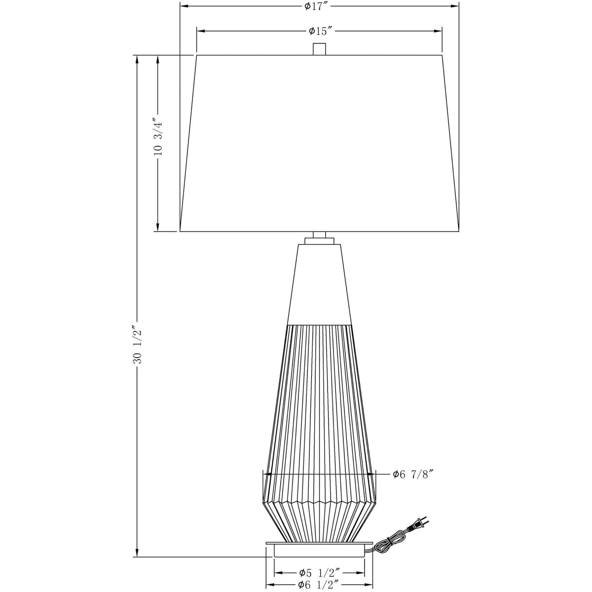 Flow Decor - Helena Table Lamp - 4404 | Montreal Lighting & Hardware