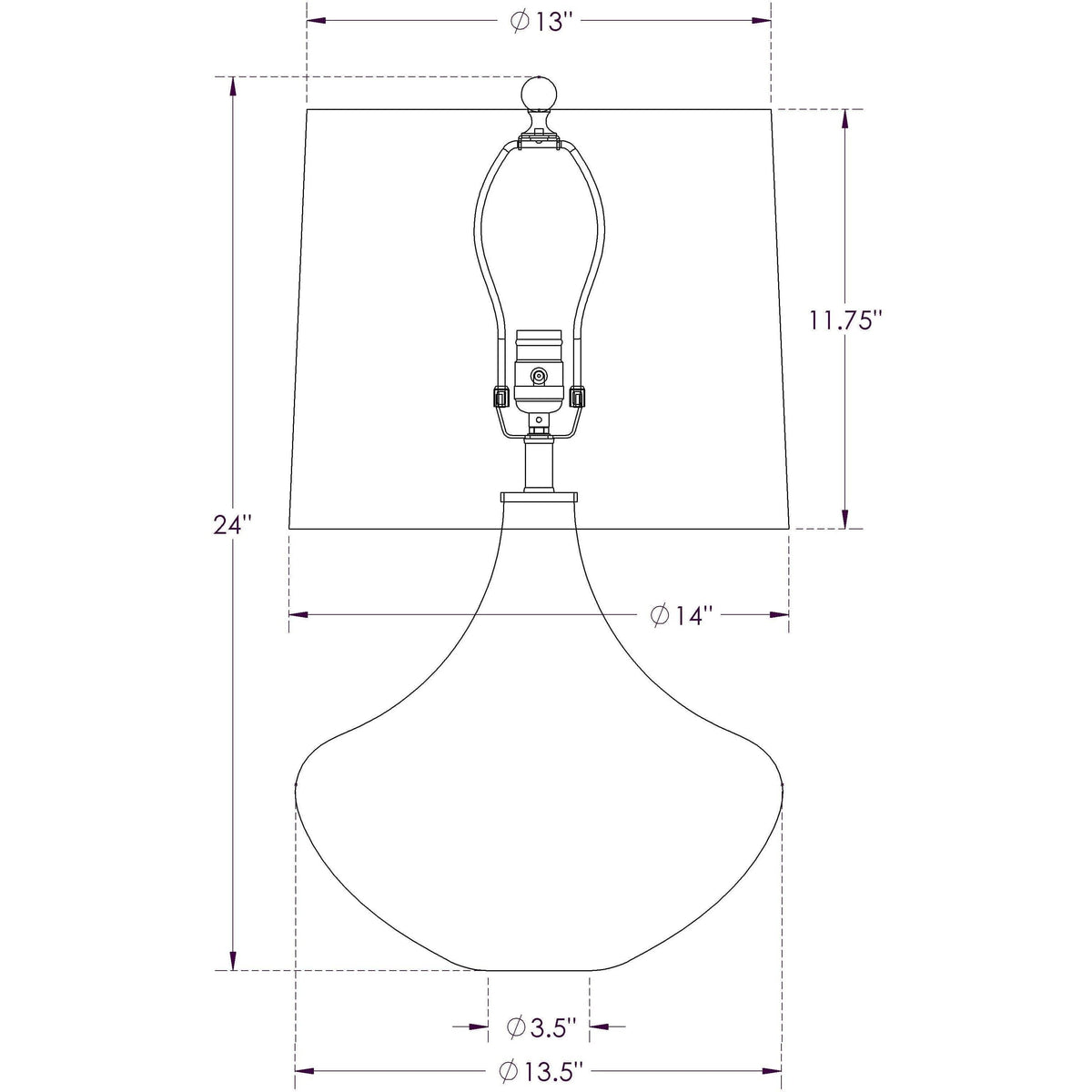 Flow Decor - Jackson Table Lamp - 3954 | Montreal Lighting & Hardware