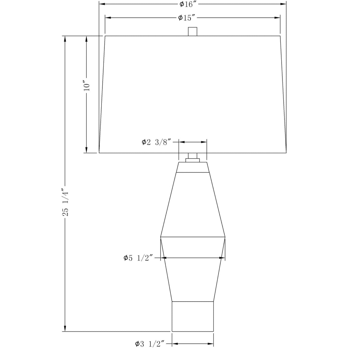 Flow Decor - Jacob Table Lamp - 3910 | Montreal Lighting & Hardware