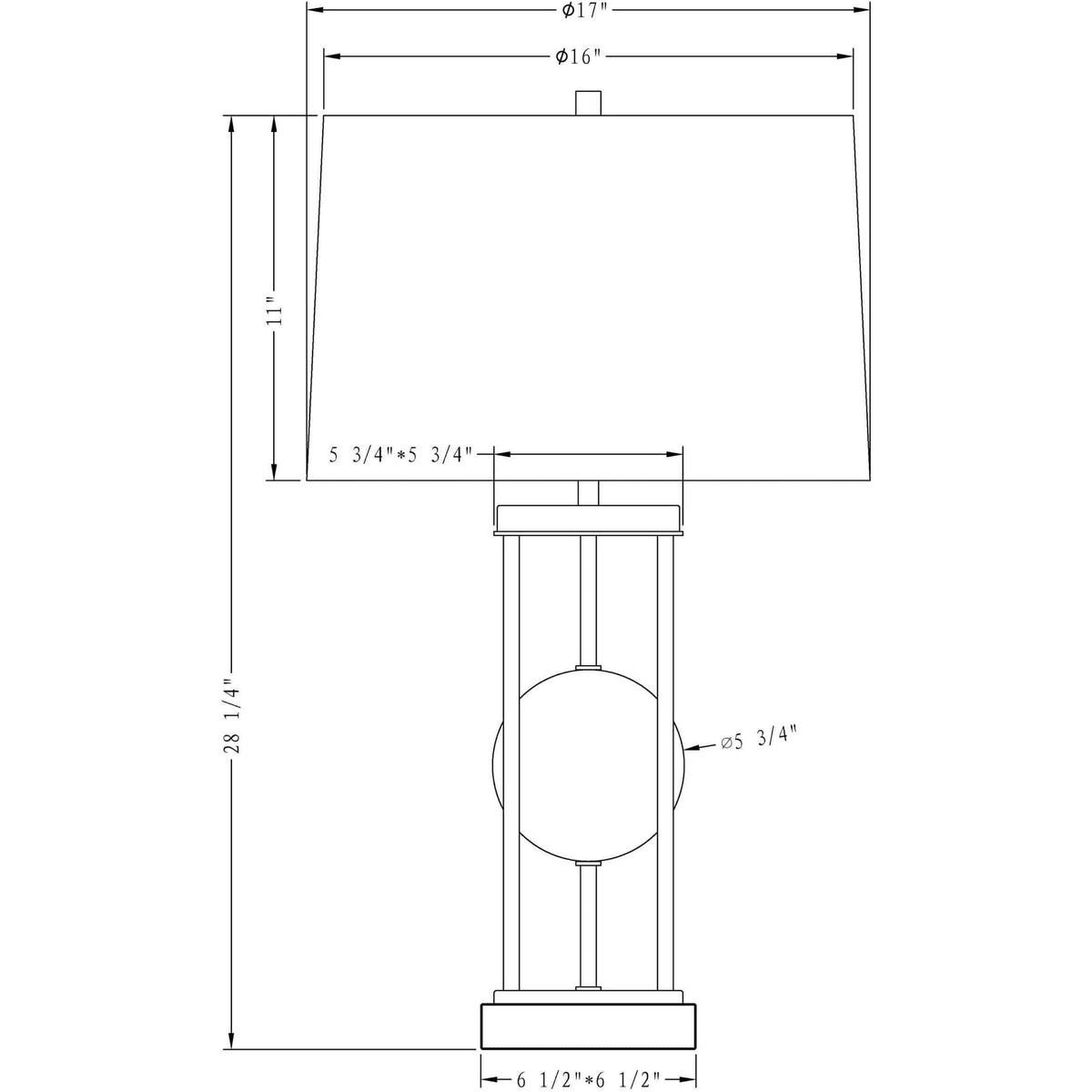 Flow Decor - Locust Table Lamp - 3700 | Montreal Lighting & Hardware