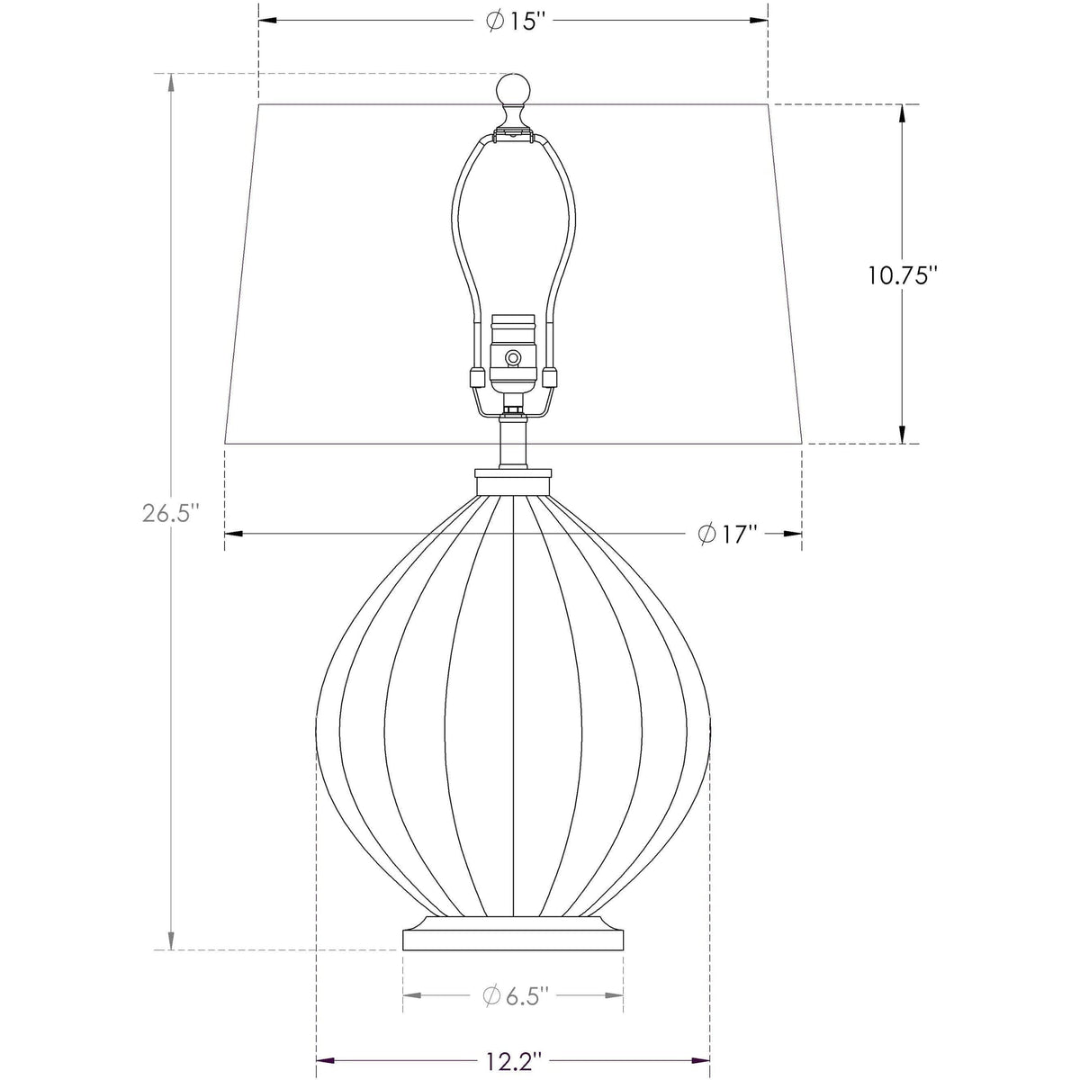 Flow Decor - Margaux Table Lamp - 3673 | Montreal Lighting & Hardware