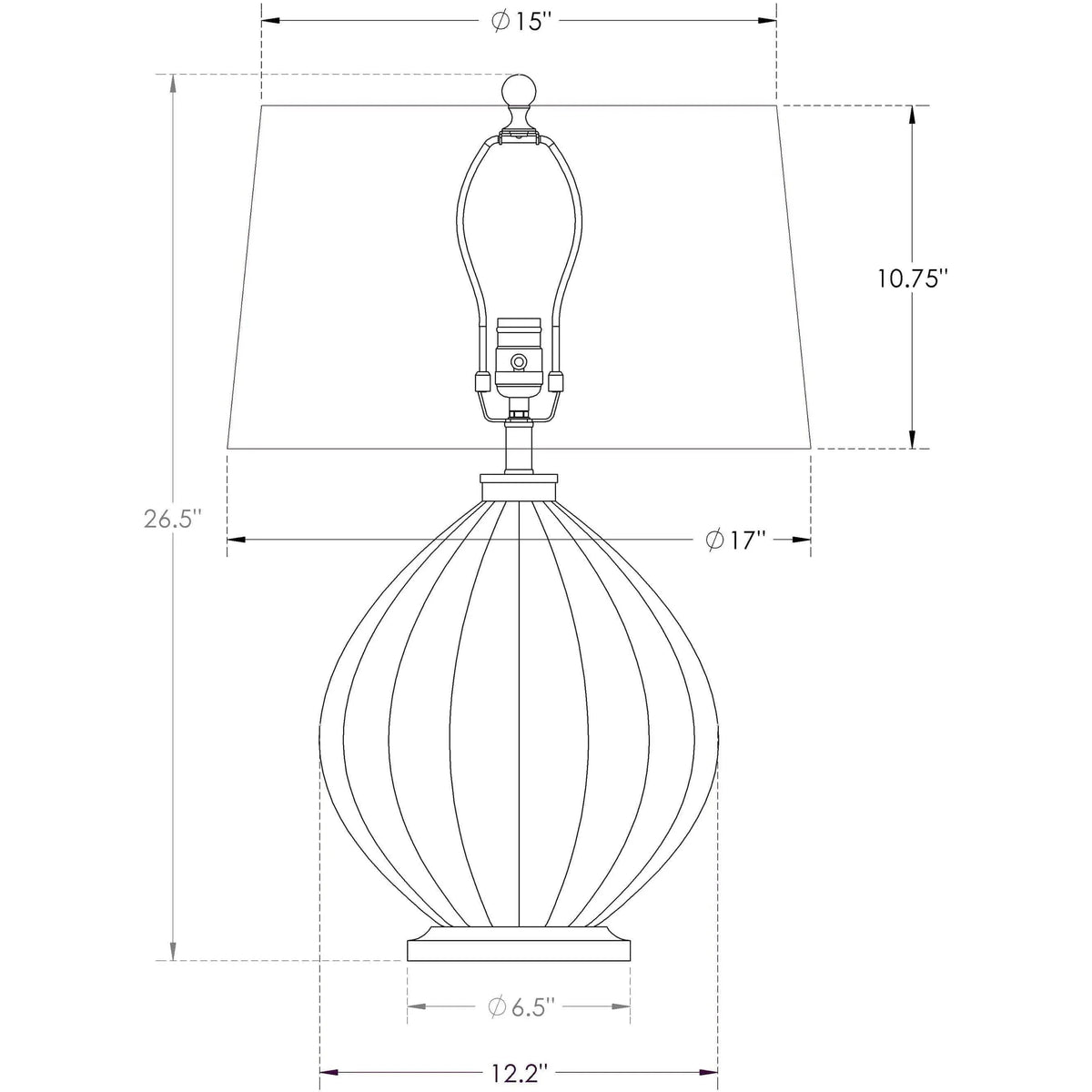 Flow Decor - Margaux Table Lamp - 3673 | Montreal Lighting & Hardware
