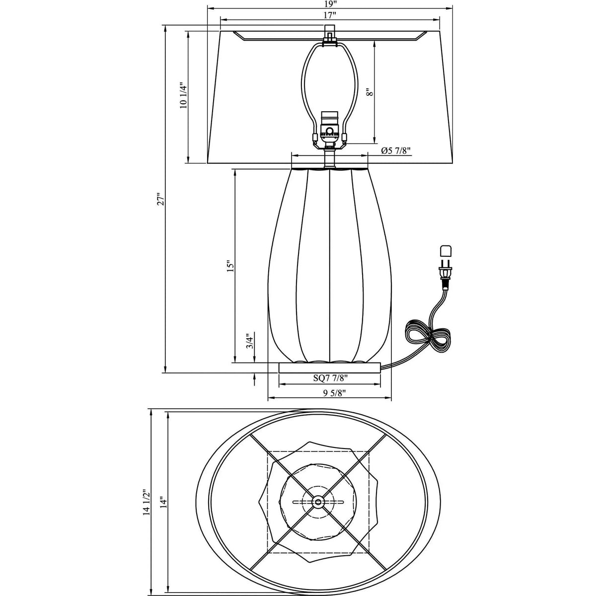 Flow Decor - Nadia Table Lamp - 4619-OWL | Montreal Lighting & Hardware