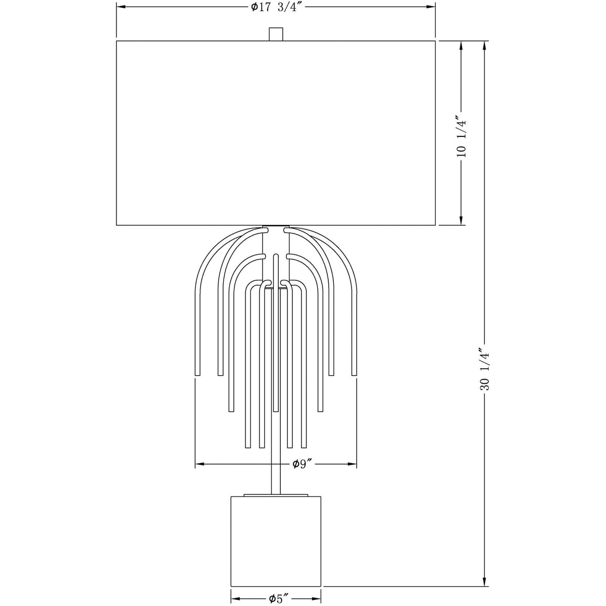 Flow Decor - Powell Table Lamp - 4439 | Montreal Lighting & Hardware