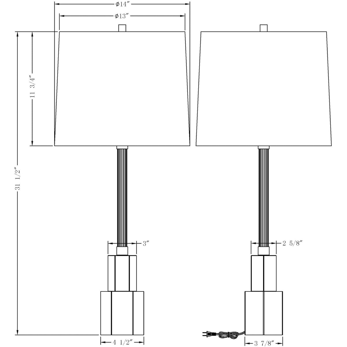 Flow Decor - Rhodes Table Lamp - 4408 | Montreal Lighting & Hardware