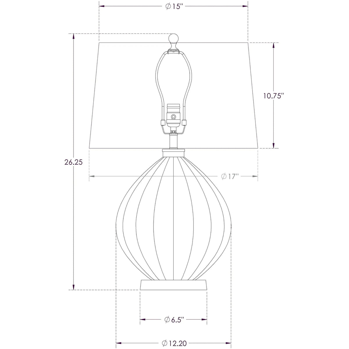 Flow Decor - Shelley Table Lamp - 4032 | Montreal Lighting & Hardware