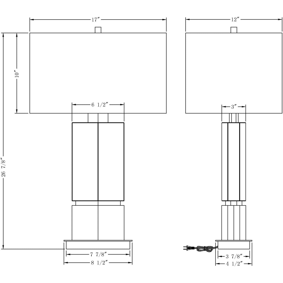 Flow Decor - Skye Table Lamp - 4415 | Montreal Lighting & Hardware