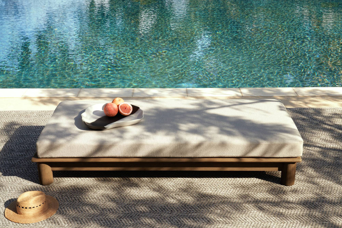 Arteriors FOS05 Caldwell Outdoor Ottoman in Shale