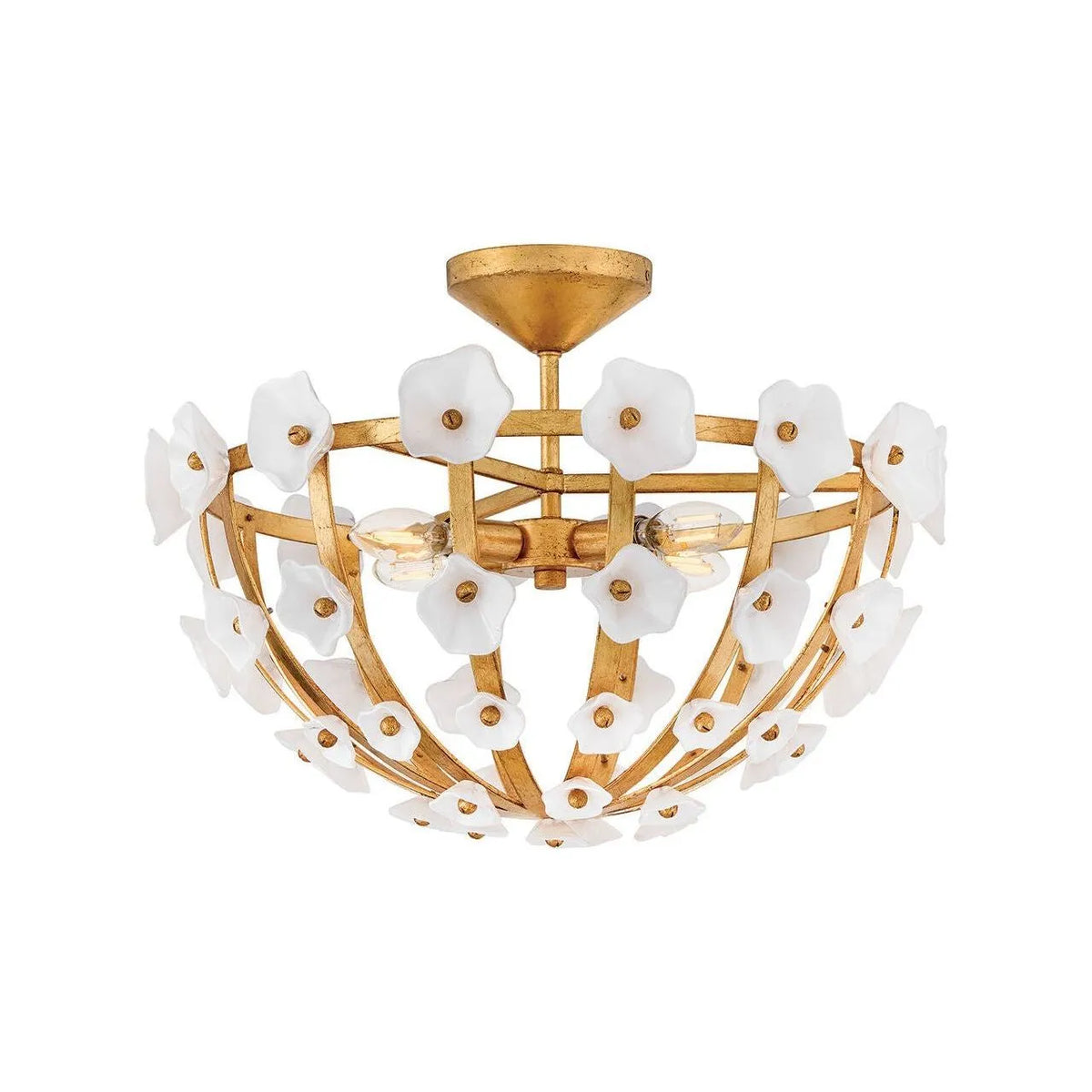 Fredrick Ramond Canada - FR41633DA - LED Semi-Flush Mount - Azalea - Distressed Brass