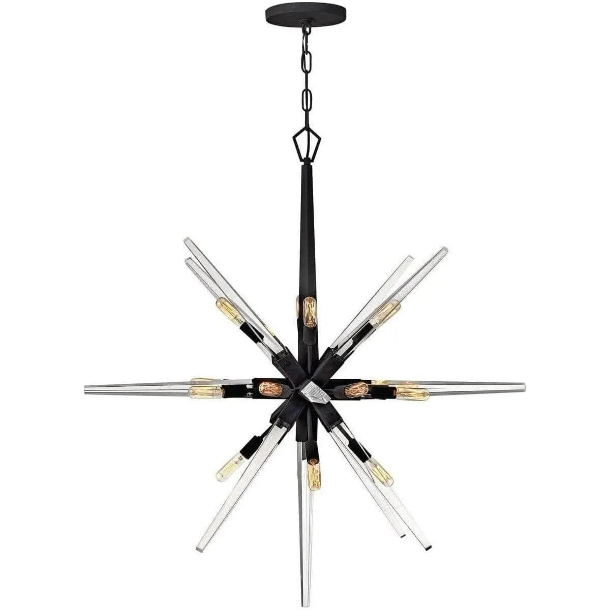 Fredrick Ramond - Ariel 36-Inch 16 Light Chandelier - FR47408BLK | Montreal Lighting & Hardware