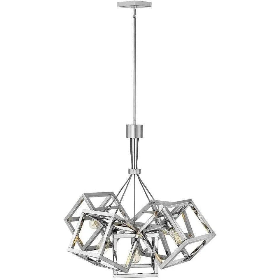 Fredrick Ramond - Ensemble 30-Inch Five Light Chandelier - FR42444PNI | Montreal Lighting & Hardware