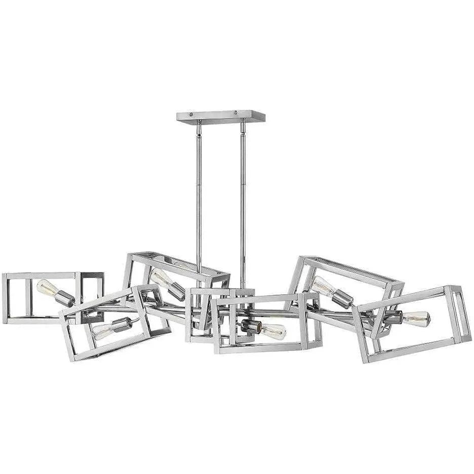 Fredrick Ramond - Ensemble 62-Inch Six Light Chandelier - FR42446PNI | Montreal Lighting & Hardware