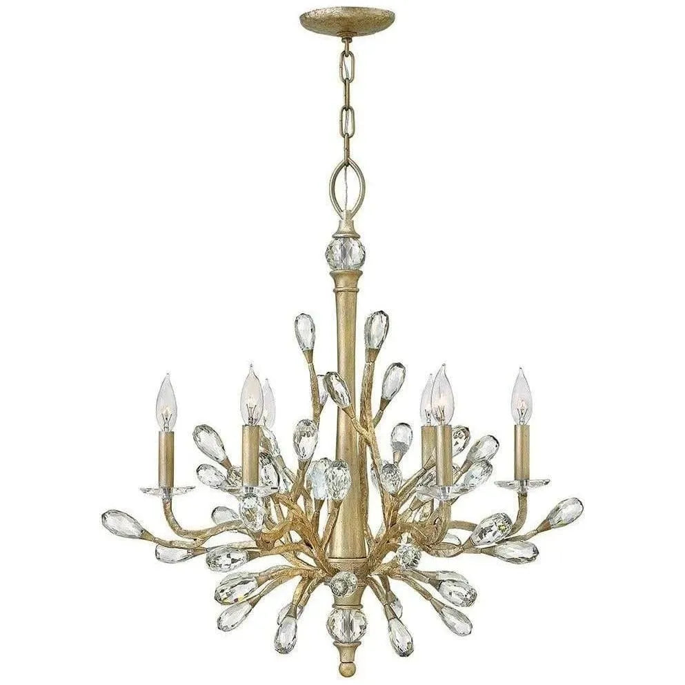Fredrick Ramond - Eve 26-Inch Six Light Chandelier - FR46806CPG | Montreal Lighting & Hardware
