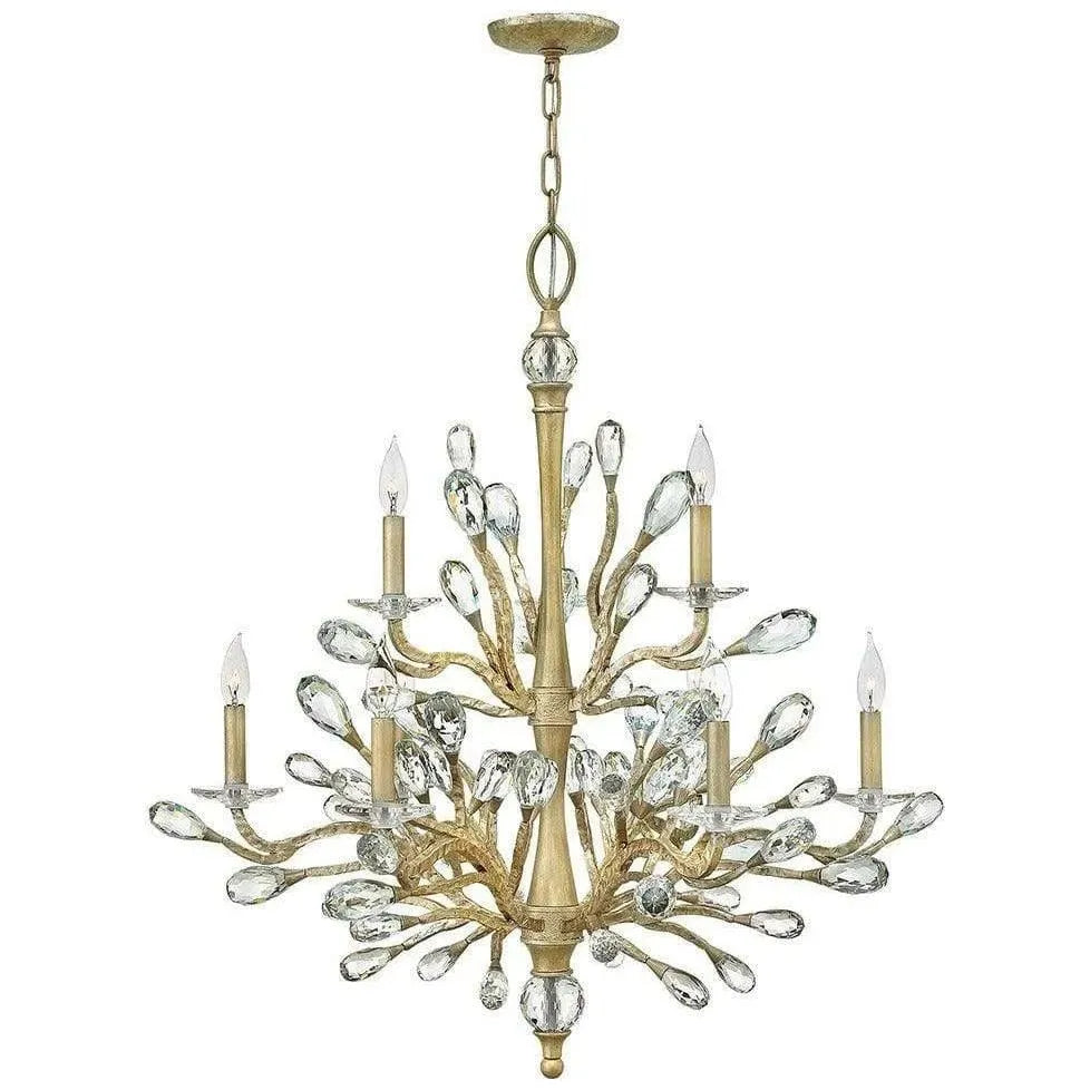 Fredrick Ramond - Eve 33-Inch Nine Light Chandelier - FR46809CPG | Montreal Lighting & Hardware