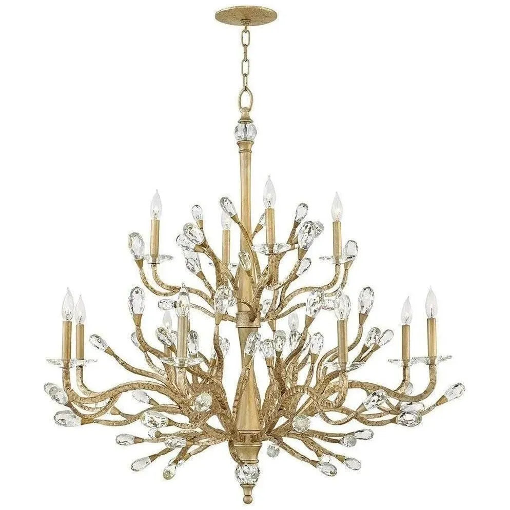 Fredrick Ramond - Eve 48-Inch 12 Light Foyer Pendant - FR46810CPG | Montreal Lighting & Hardware
