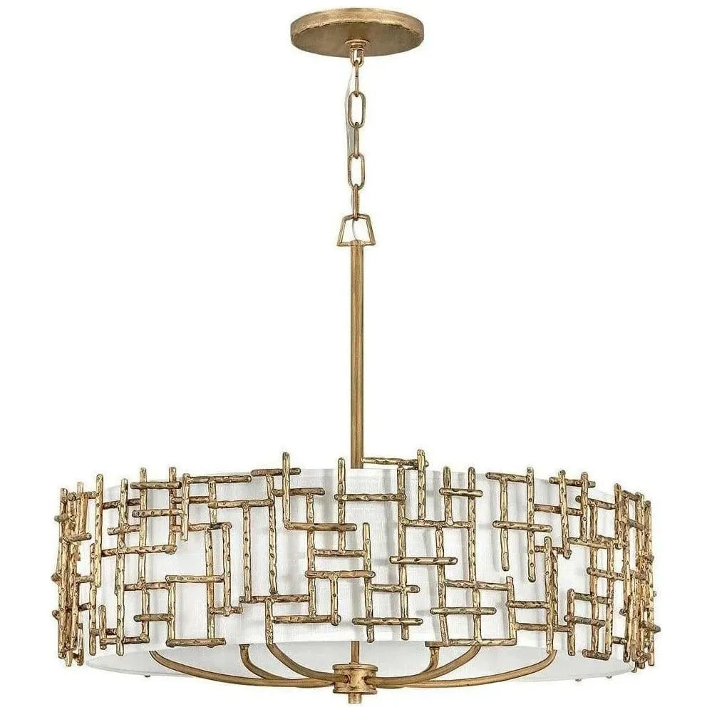 Fredrick Ramond - Farrah 28-Inch Six Light Chandelier - FR33104BNG | Montreal Lighting & Hardware