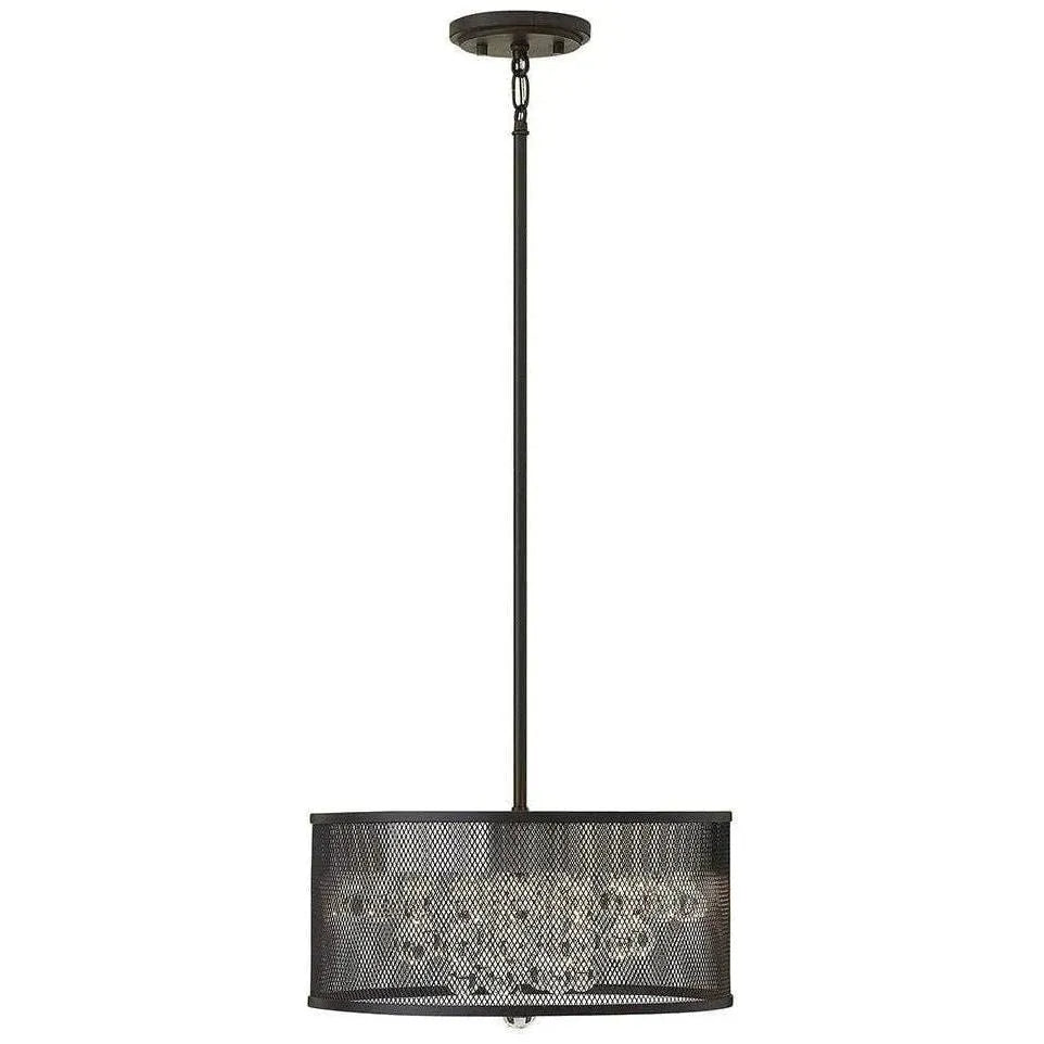 Fredrick Ramond - Fiona 15-Inch Four Light Foyer Pendant - FR38901BLK | Montreal Lighting & Hardware