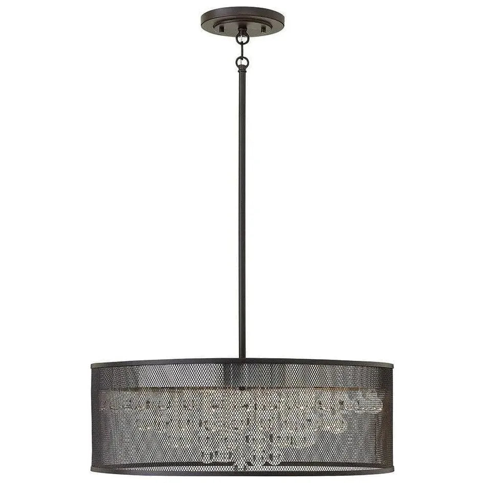 Fredrick Ramond - Fiona 25-Inch Six Light Foyer Pendant - FR38905BLK | Montreal Lighting & Hardware