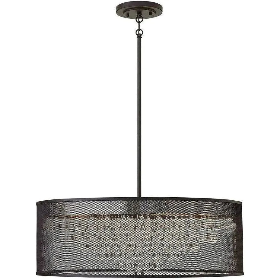 Fredrick Ramond - Fiona 30-Inch Eight Light Foyer Pendant - FR38906BLK | Montreal Lighting & Hardware