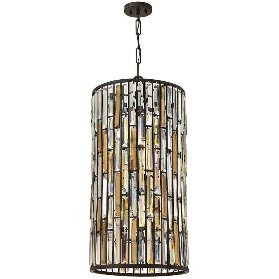 Fredrick Ramond - Gemma 16-Inch Six Light Foyer Pendant - FR33736VBZ | Montreal Lighting & Hardware