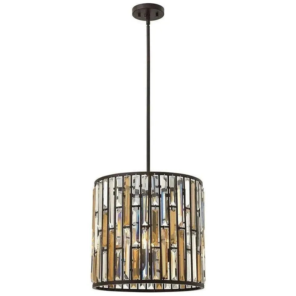 Fredrick Ramond - Gemma 16-Inch Three Light Foyer Pendant - FR33734SLF | Montreal Lighting & Hardware