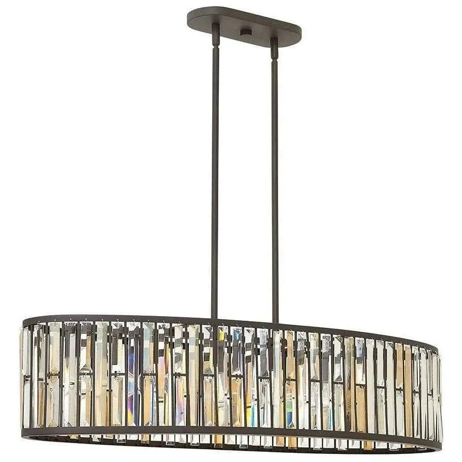 Fredrick Ramond - Gemma 45-Inch Six Light Foyer Pendant - FR33738VBZ | Montreal Lighting & Hardware