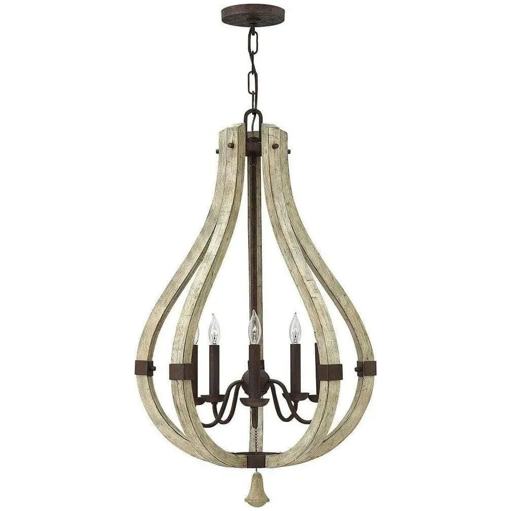 Fredrick Ramond - Middlefield 20-Inch Five Light Foyer Pendant - FR40575IRR | Montreal Lighting & Hardware