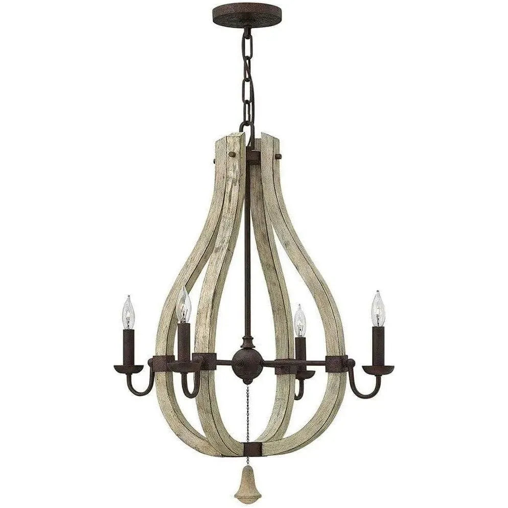 Fredrick Ramond - Middlefield 22-Inch Four Light Chandelier - FR40574IRR | Montreal Lighting & Hardware