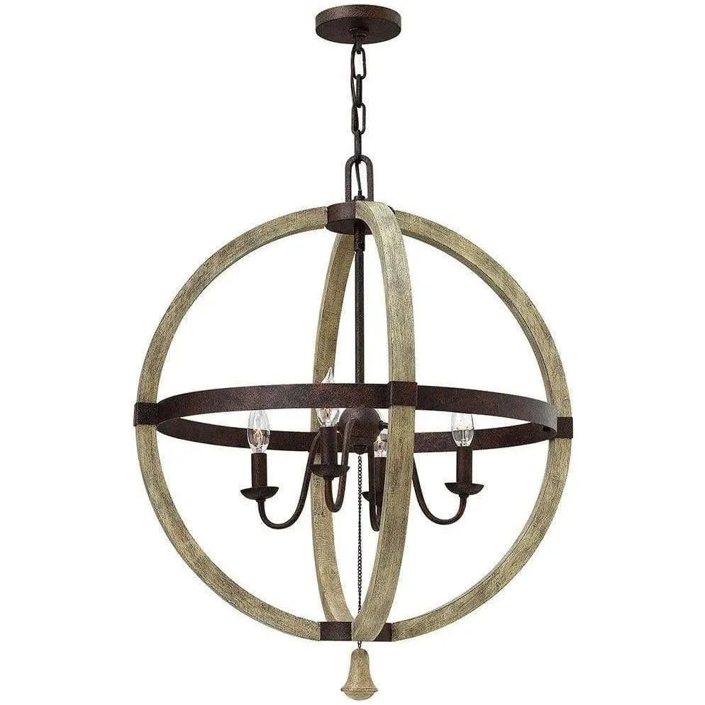 Fredrick Ramond - Middlefield 24-Inch Four Light Chandelier - FR40564IRR | Montreal Lighting & Hardware