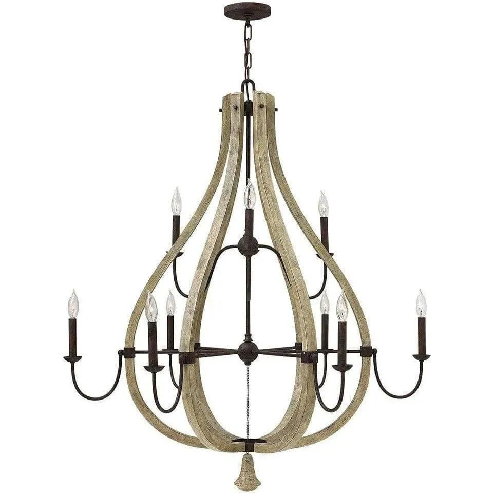 Fredrick Ramond - Middlefield 41-Inch Nine Light Chandelier - FR40578IRR | Montreal Lighting & Hardware